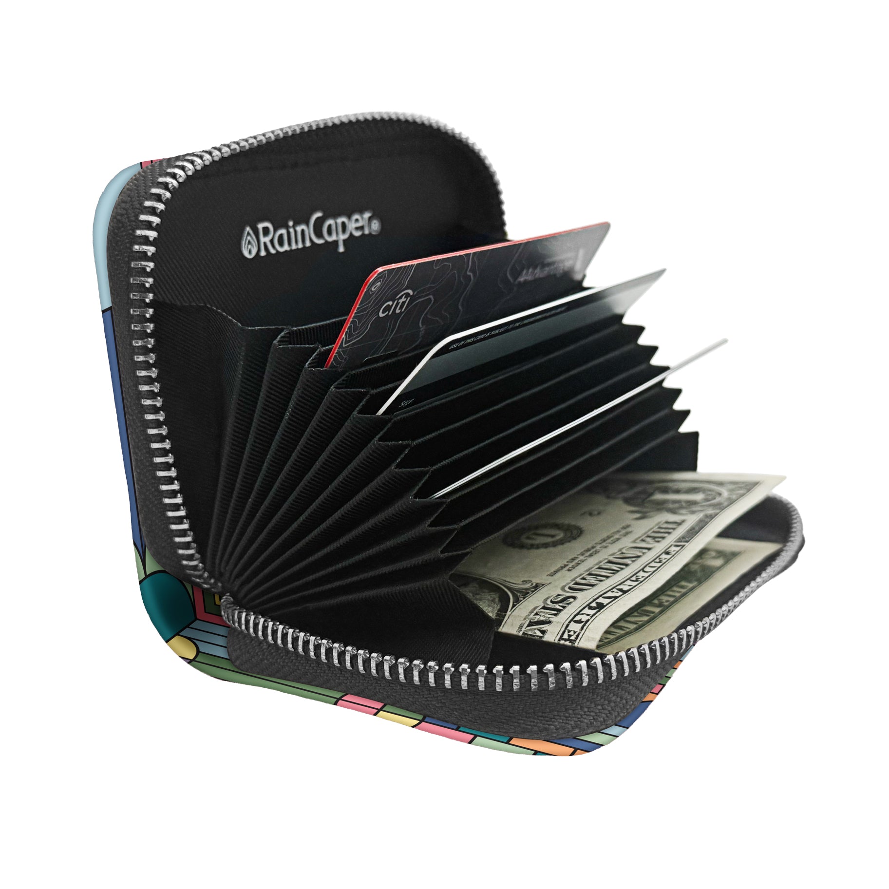 Frank Lloyd Wright Saguaro Forms RFID Zipper Travel Wallet