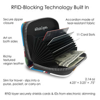 Frank Lloyd Wright Hoffman Rug RFID Zipper Travel Wallet
