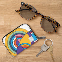 Frank Lloyd Wright Hoffman Rug RFID Zipper Travel Wallet
