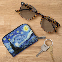 van Gogh Starry Night RFID Zipper Travel Wallet
