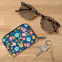 Mary Engelbreit Tropical Flower Toss RFID Zipper Travel Wallet