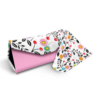 Mary Engelbreit Modern Cherry Toss Folding Glasses Case - Magnetic Closure with Microfiber Cloth