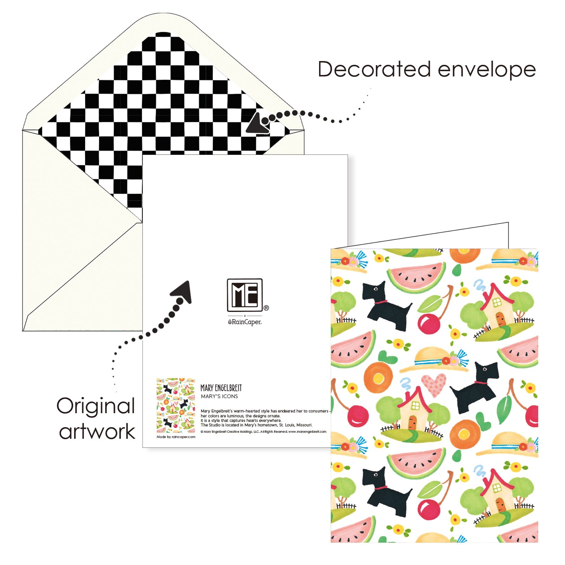 Mary Engelbreit Cherry Favorites Note Cards - Set of 16