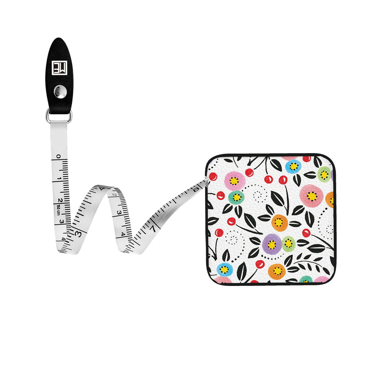 Mary Engelbreit Modern Cherry Toss Compact Retractable Tape Measure - Dual-Sided, 60"/150cm