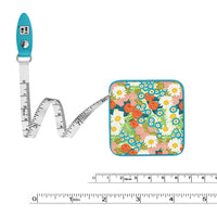 Mary Engelbreit Vintage Calico Compact Retractable Tape Measure - Dual-Sided, 60"/150cm