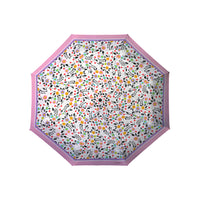 Mary Engelbreit Modern Cherry Toss Folding Travel Umbrella - Compact, One-Touch Open & Close