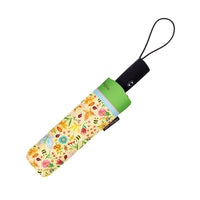 Mary Engelbreit Simple Spring Toss Folding Travel Umbrella - Compact, One-Touch Open & Close