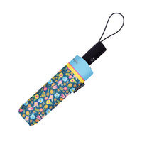 Mary Engelbreit Tropical Flower Toss Folding Travel Umbrella - Compact, One-Touch Open & Close