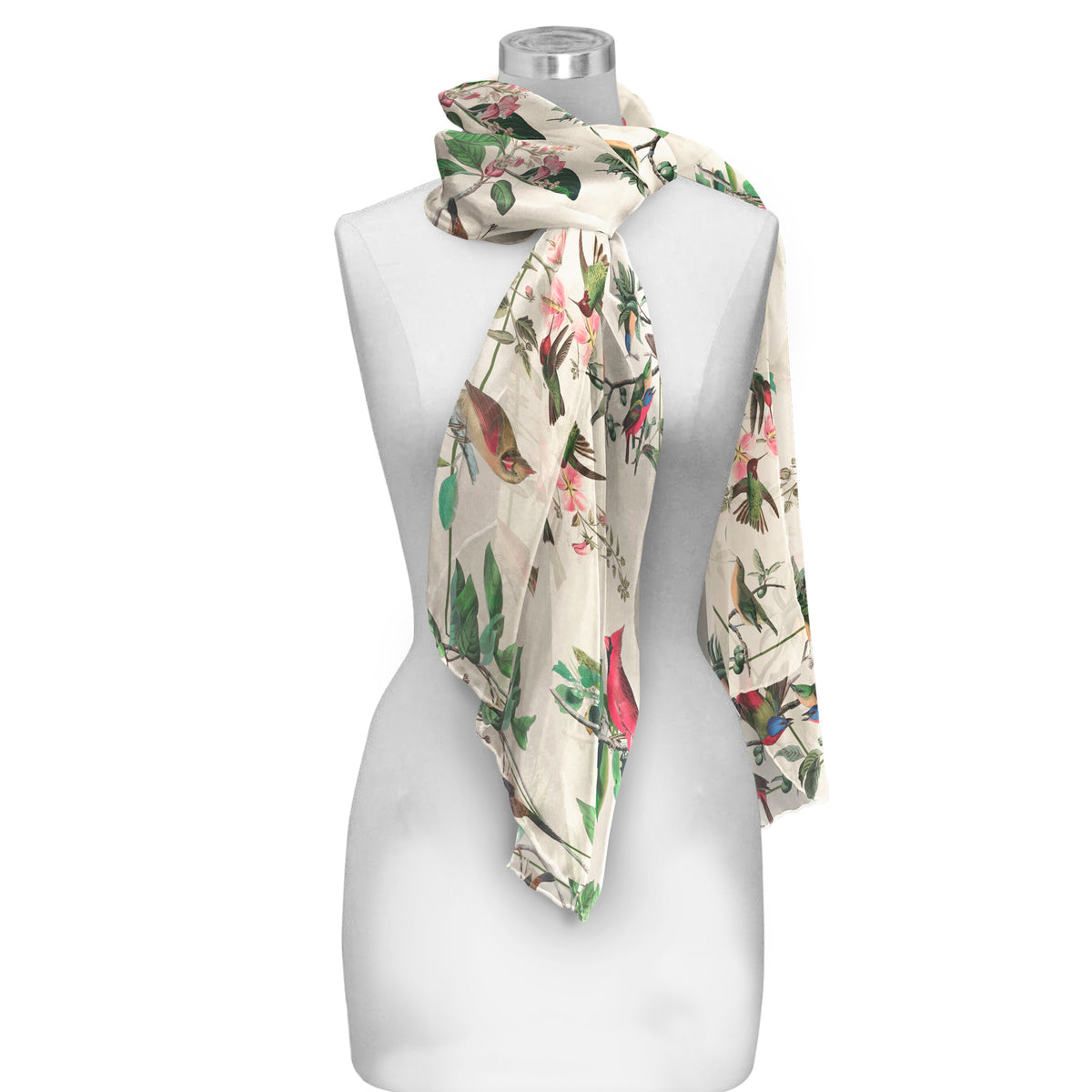 Audubon North American Wild Birds Sheer Scarf – Lightweight & ElegantLightweight, Elegant, Silky-Soft