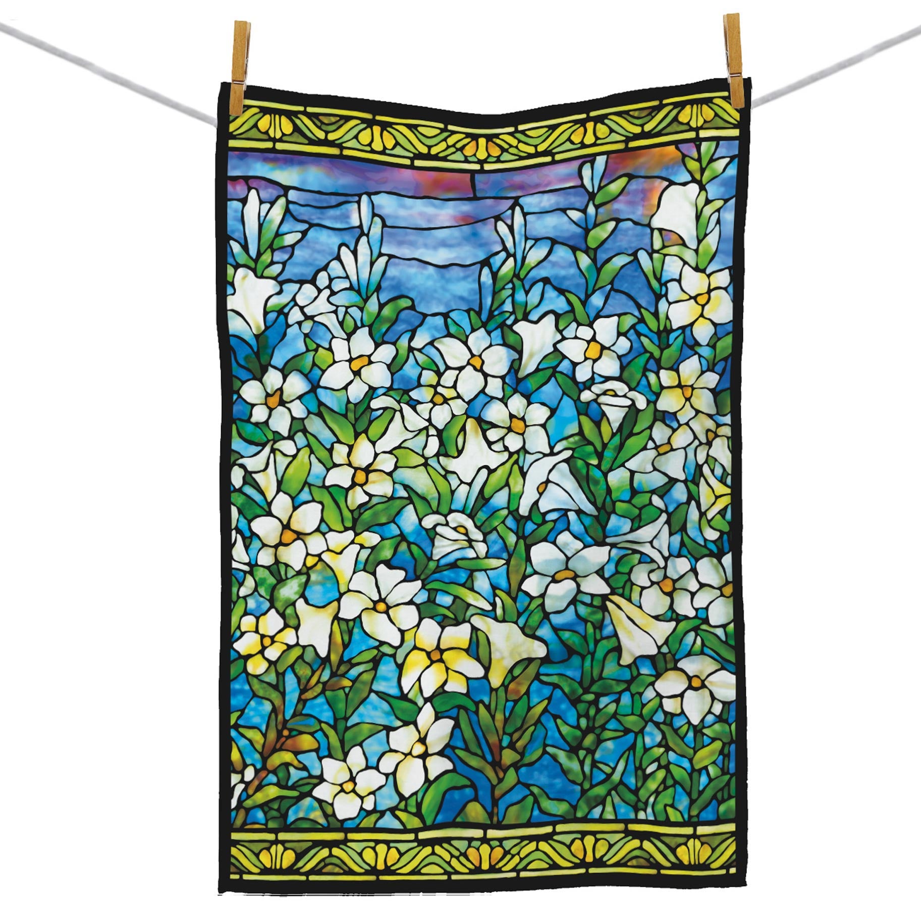Tiffany Field of Lilies Cotton Tea Towel