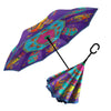 Laurel Burch Cats & Butterflies Reverse Inverted Umbrella – Windproof - Earlier Design
