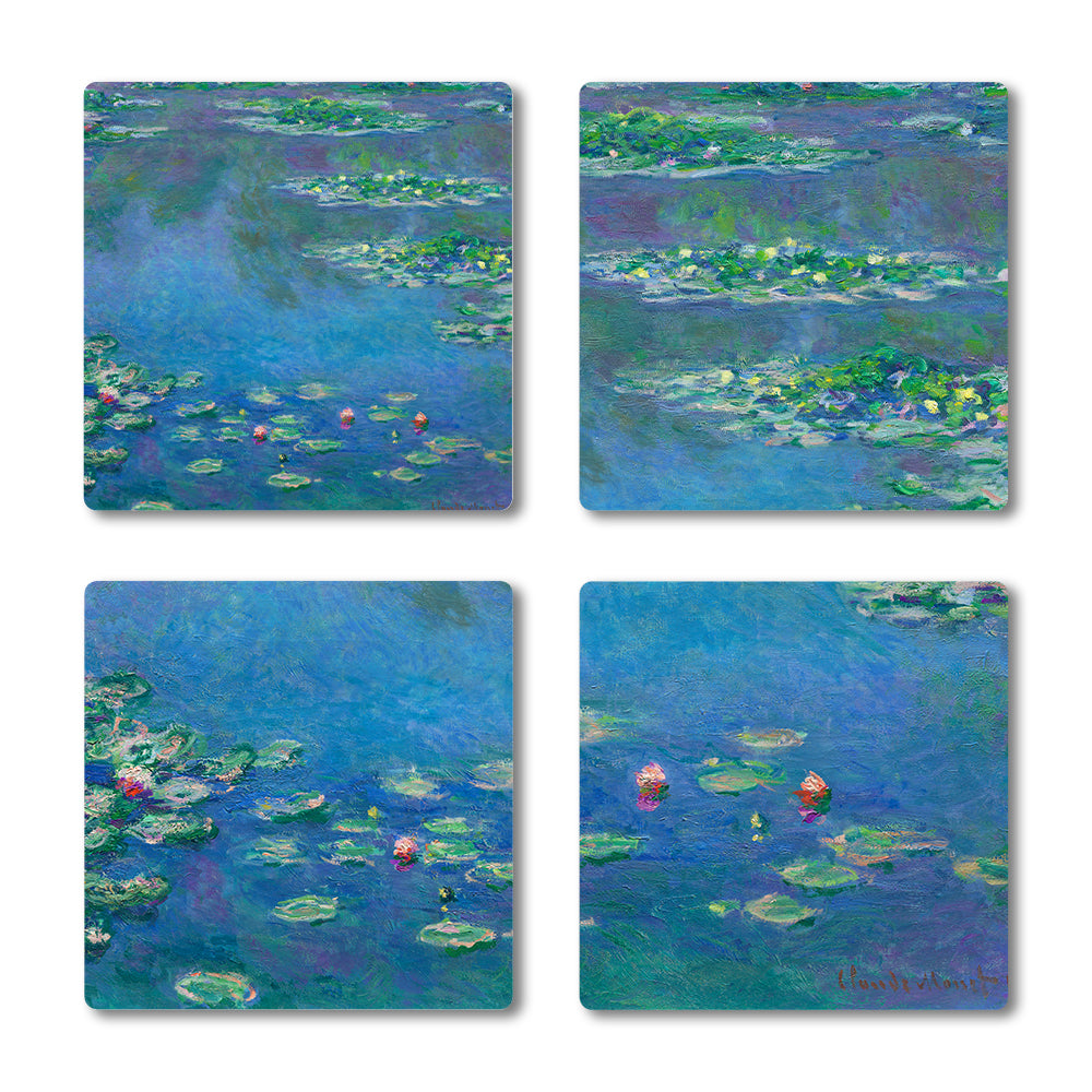 Monet Water Lilies Ceramic Coaster Set