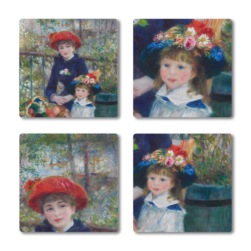 Renoir Two Sisters on the Terrace Ceramic Coaster Set