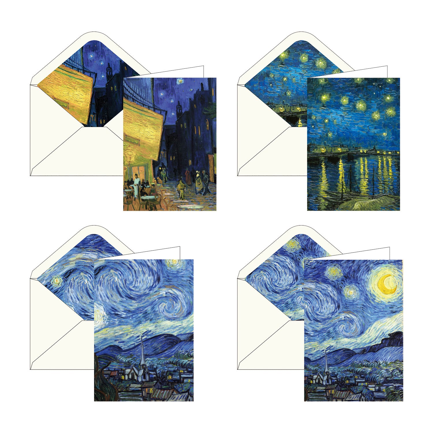 Note Cards - van Gogh At Night - Box of 16 Cards & Envelopes