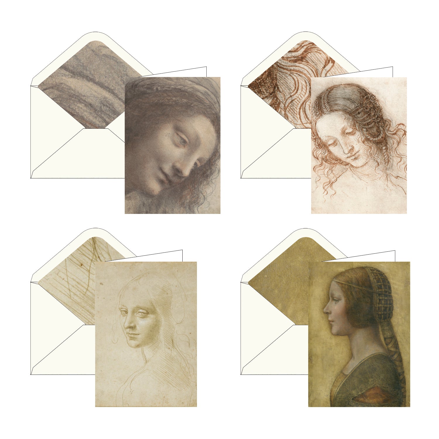 Note Cards - Women of da Vinci - Box of 16 Cards & Envelopes