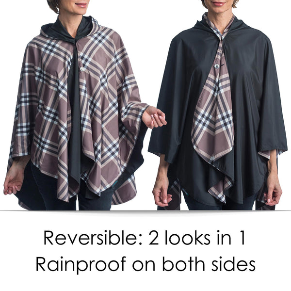 RainCaper Women's Reversible Rain Poncho (RC) Waterproof Cape 1708 / N/A