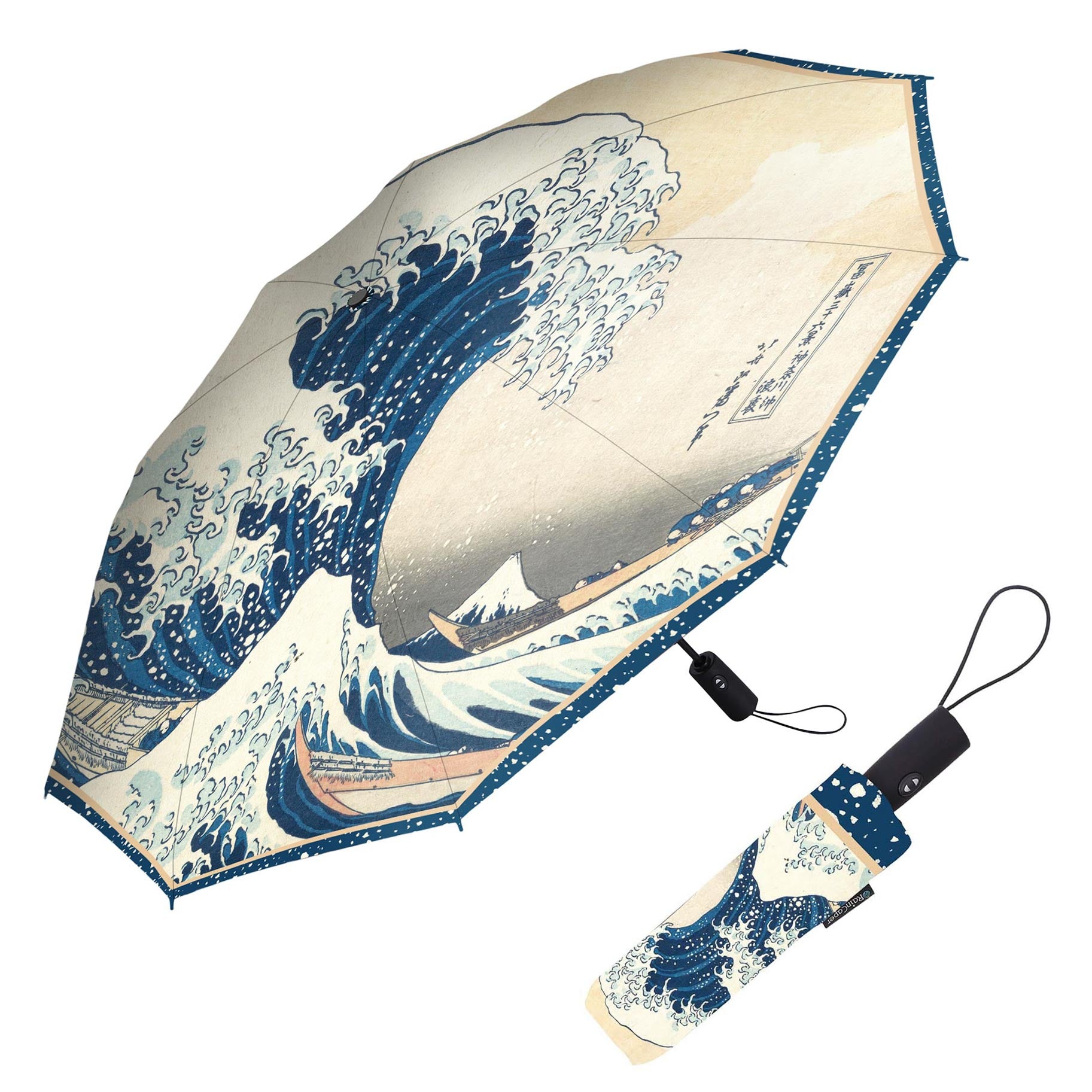 Great Wave Travel Rain Umbrella