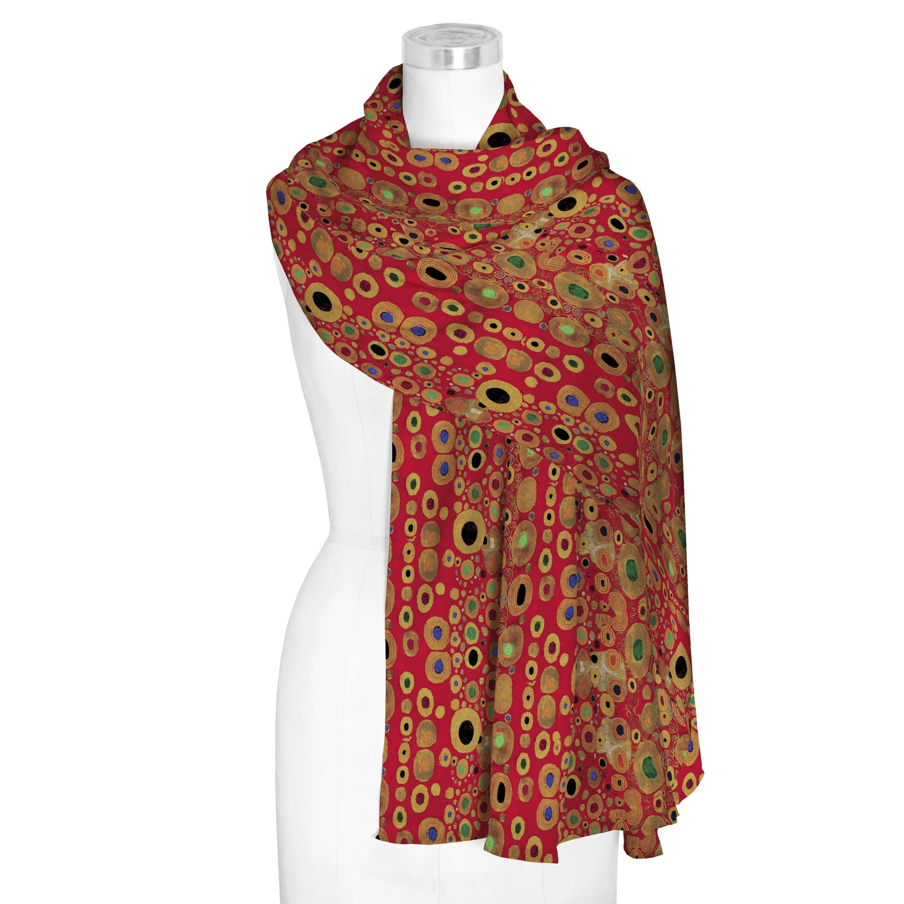 Klimt Hope Red Womens Shawl