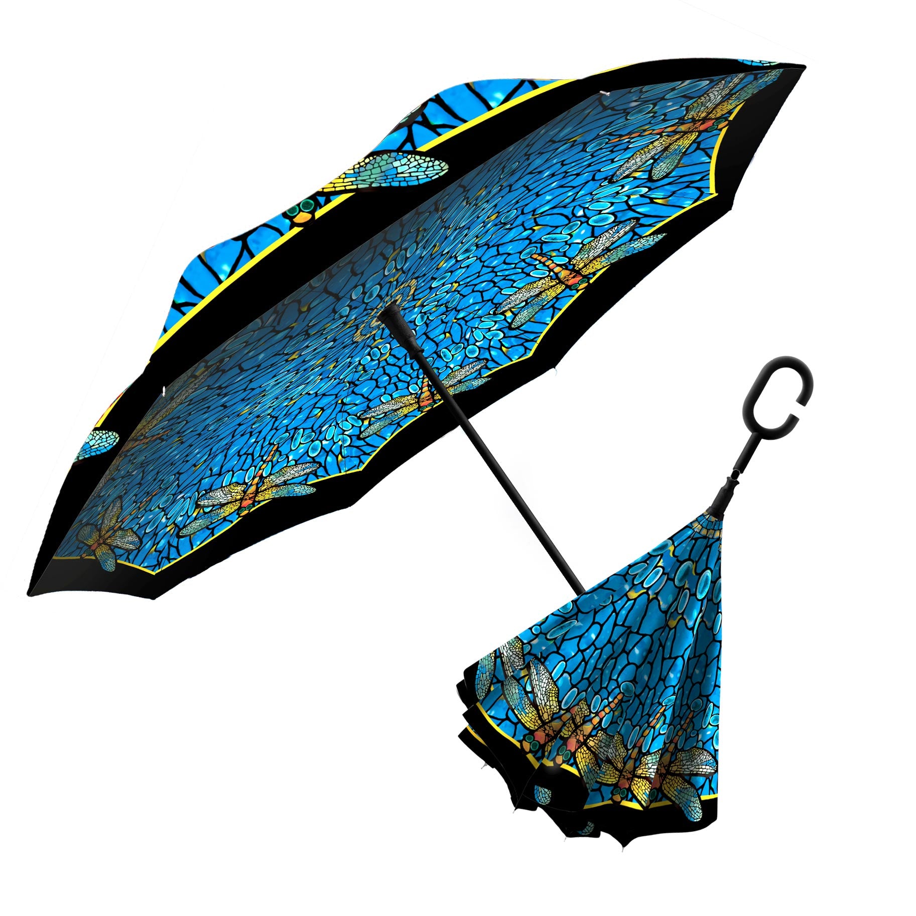 Tiffany Dragonfly Auto Reverse Umbrella
