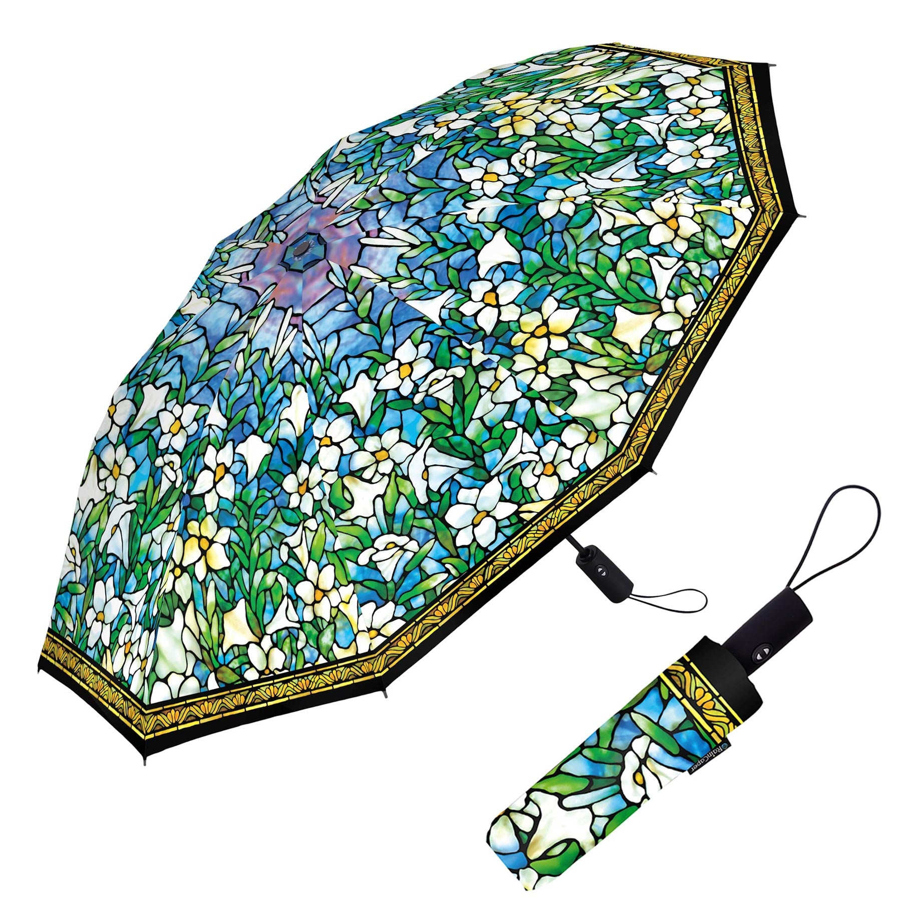 Tiffany Field of Lilies Travel Umbrella